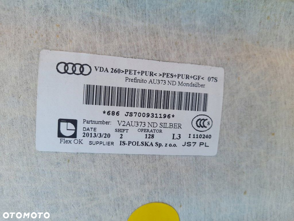 AUDI A3 8V SPORTBACK 2014r PODSUFITKA 5-DRZWIOWY 8V4867505 ORYGINAŁ - 12