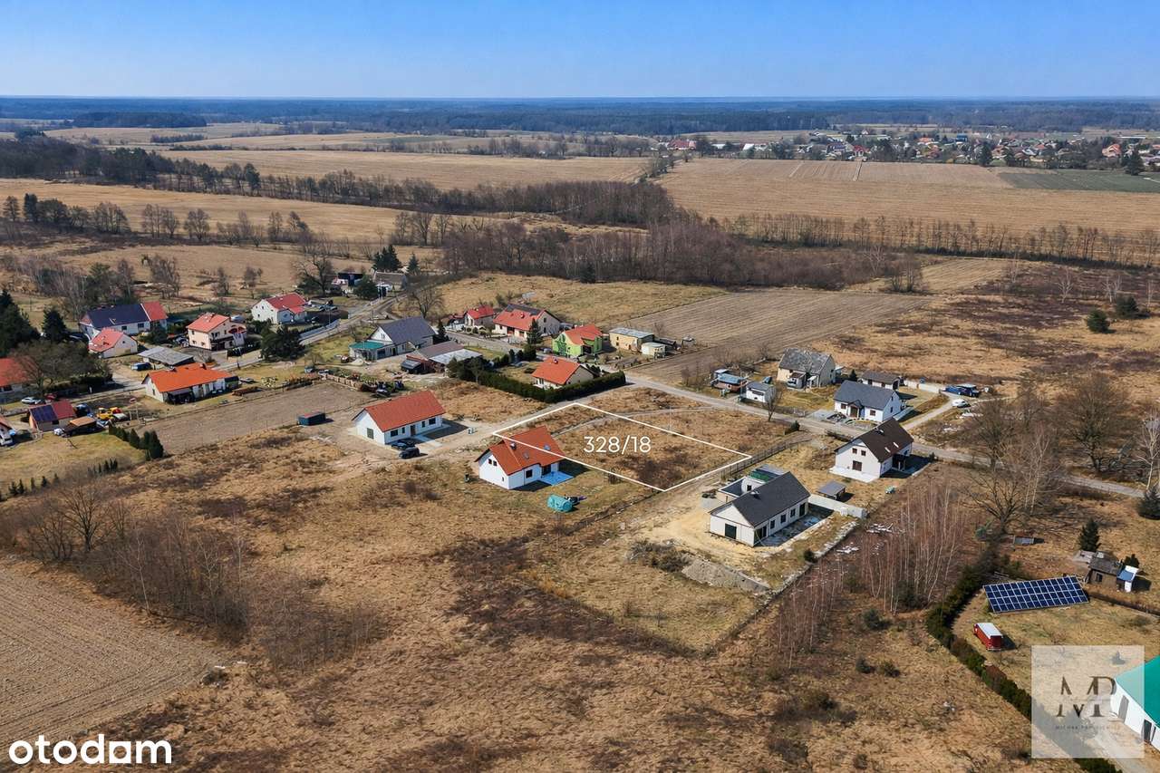 ZIELONA OKOLICA | DZIAŁKA BUDOWLANA 971 M² | MEDIA | DROGA ASFALTOWA-1