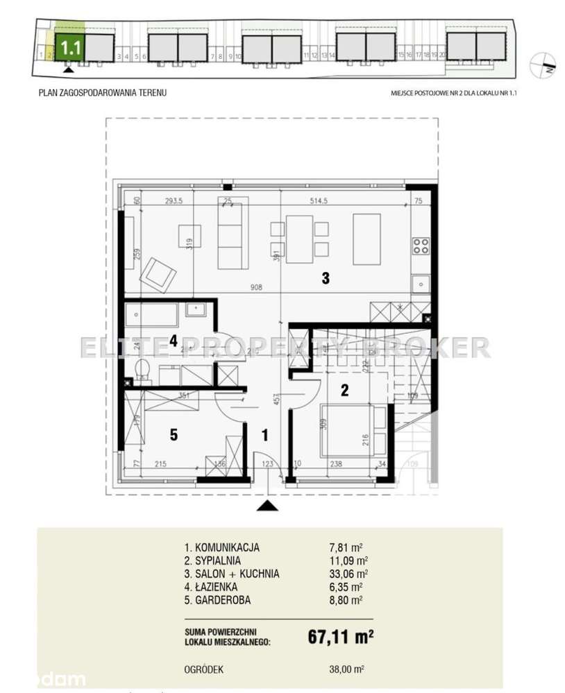 Mieszkanie 3-Pokojowe | 72,97 m² | Balkon 14 m²-4