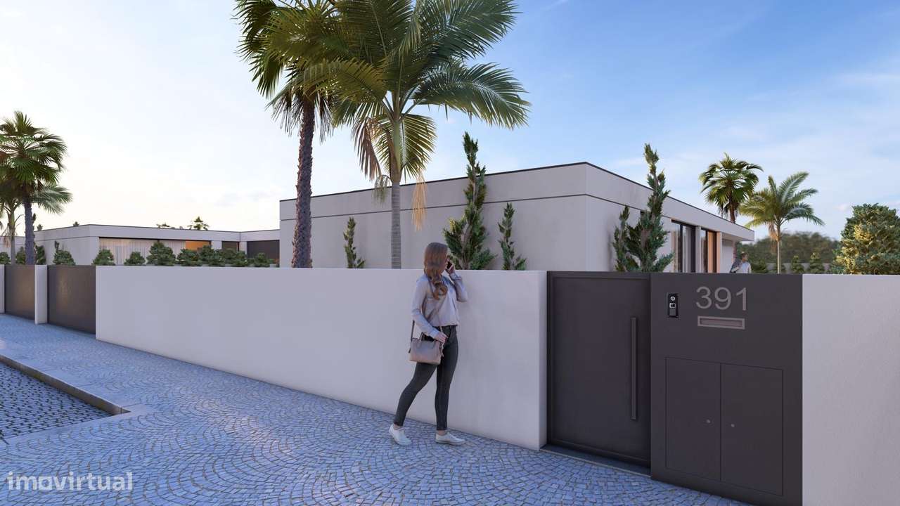 Moradia térrea  nova T3 de 4 frentes arquitetura moderna-6