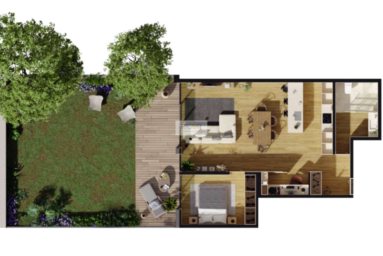 Apartamento T1 com jardim de a 300mts da praia de Matosinhos-9