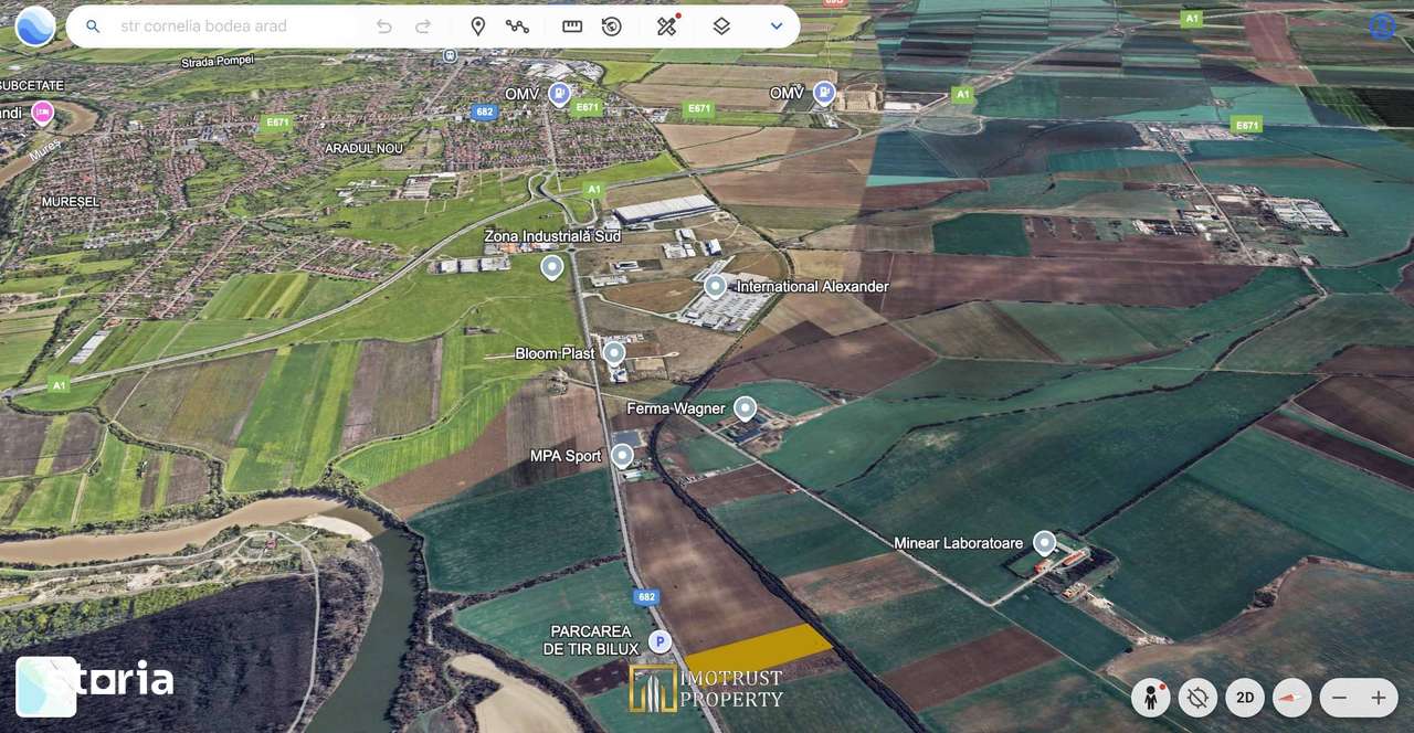 Teren 21.000 mp – Arad, Zona Industrială Sud – Acces A1 - Imagine principală: 4/5