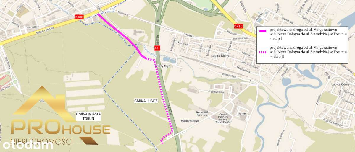 Piękna działka Lubicz Dolny 3527 m2- Wz, prąd,woda - Pełny obrazek: 2/12