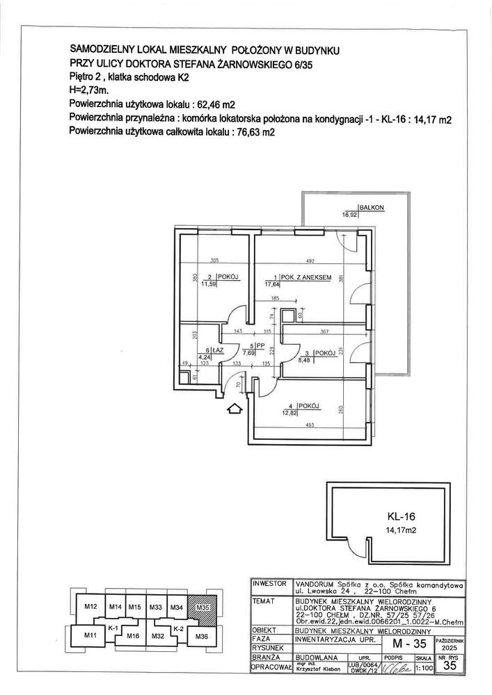 Gotowy Apartament 62,5 m² | Balkon 17,4 m² | Windy | Garaże - Pełny obrazek: 3/10