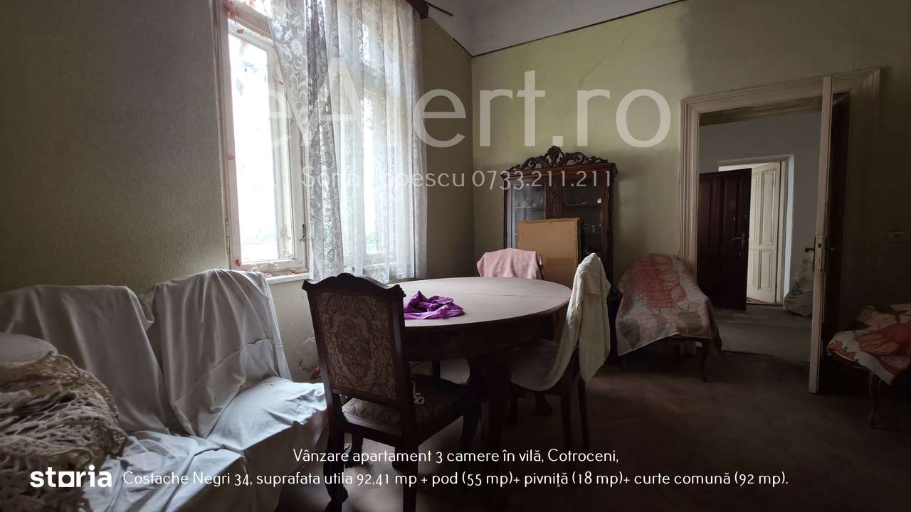 Apartament cu 3 camere în vilă, Cotroceni – Costache Negri 34-10