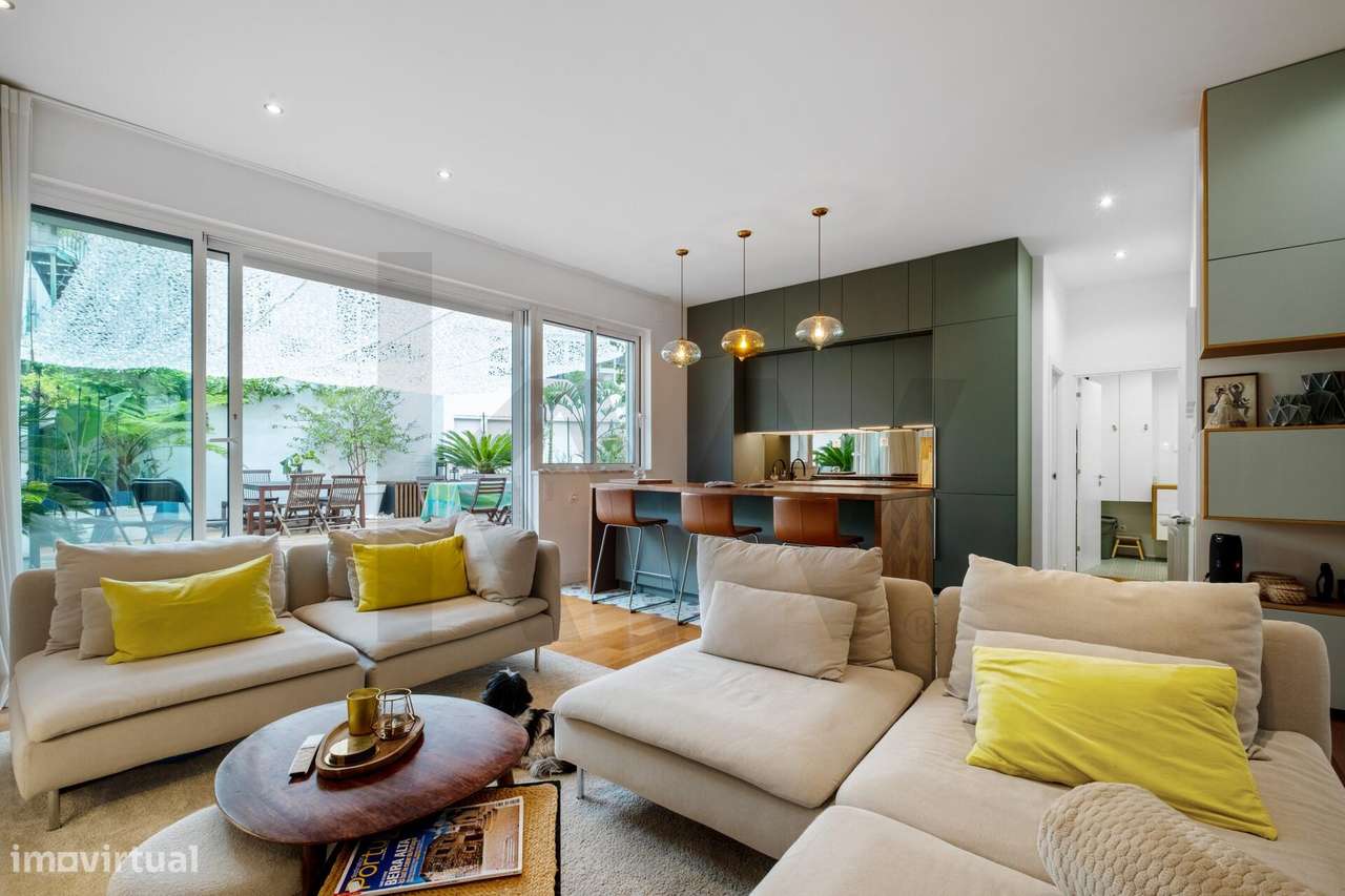 APARTAMENTO T3 NO CENTRO DE LISBOA– RENOVAÇÃO DE 2020 |  100M2 TERRAÇO-0