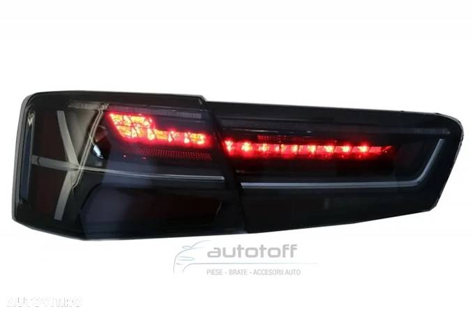 Stopuri Full LED pentru Audi A6 C7 (2011-2014) Facelift Design Semnalizare Secventiala - 4