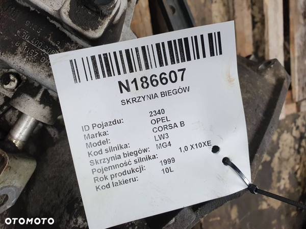 SKRZYNIA BIEGÓW OPEL CORSA B MG4 90400197 - 6