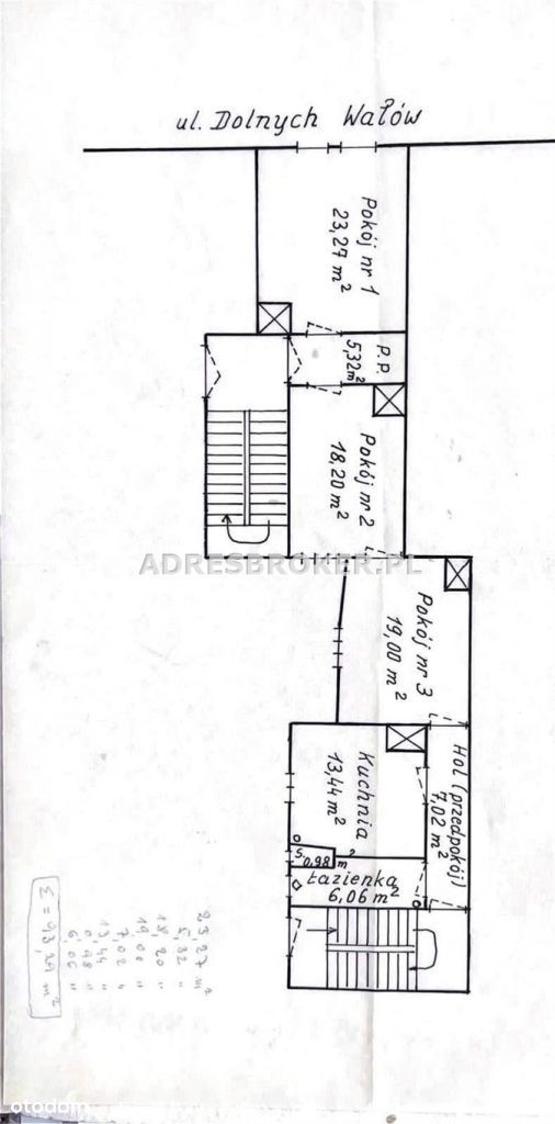 3 pok 93 m2 z potencjałem na 2 mieszkania
