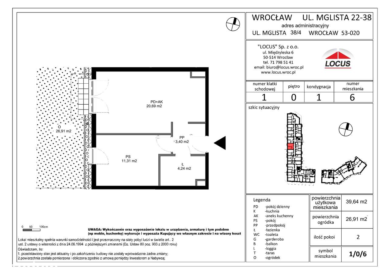Przytulne 2-pok. mieszkanie z ogródkiem i i widokiem na Park Krzycki-0