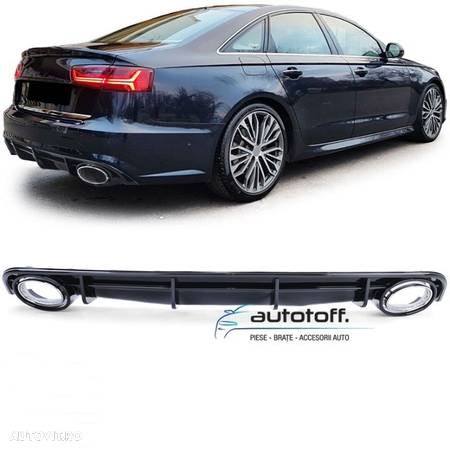 Difuzor bara spate Audi A6 4G C7 (14-18) Negru lucios - 2