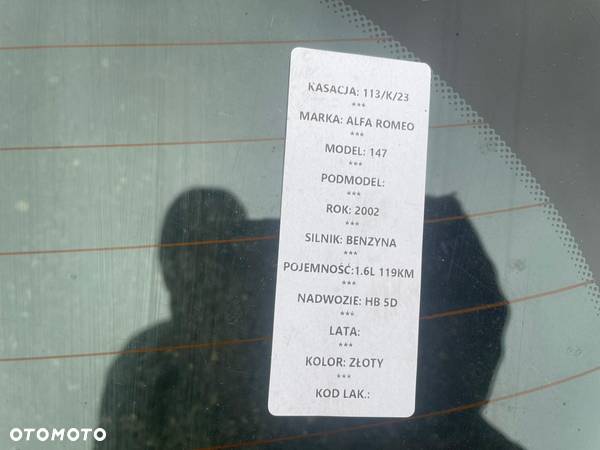 KLAPA BAGAŻNIKA

 ALFA ROMEO
 147 - 7