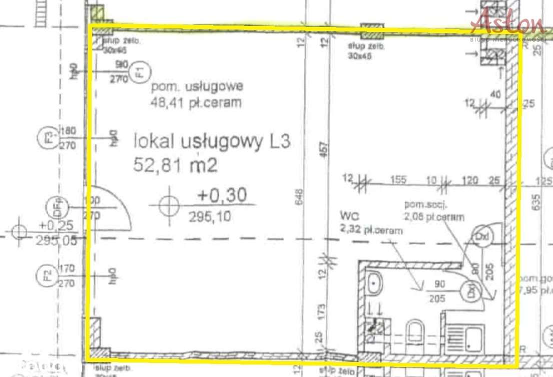 Lokal użytkowy 53 m², Parter, Witryna, Katowice - Pełny obrazek: 3/8