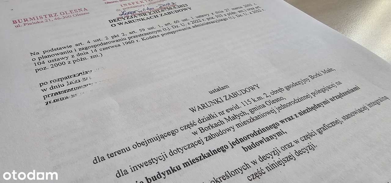 Działka w uroczej scenerii 7 km od Olesna! - Pełny obrazek: 5/6