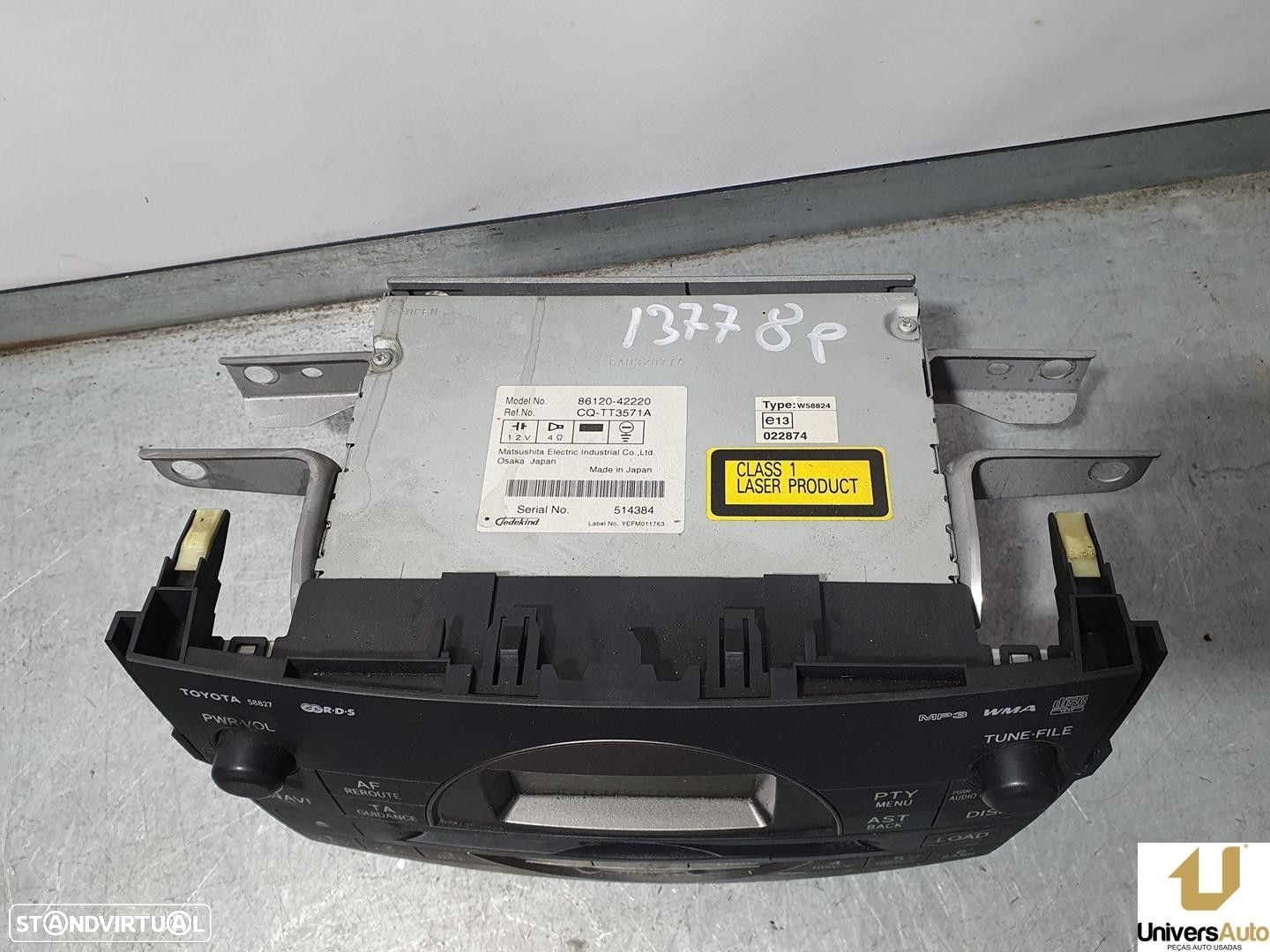 SISTEMA AUDIO / RADIO CD TOYOTA RAV 4 III 2006 -8612072220 - 2