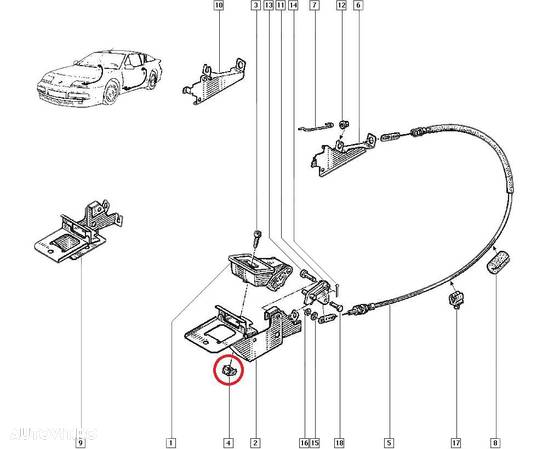 Piulita Cage Nut Renault diverse aplicatii , Originala 7703044051 - 1