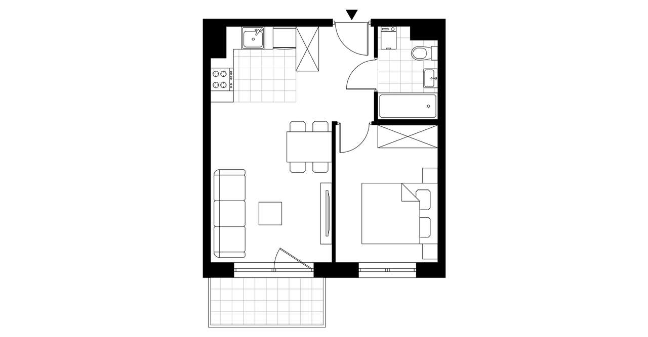 2-pokojowe mieszkanie 36m2 + balkon Bez Prowizji - Pełny obrazek: 3/7