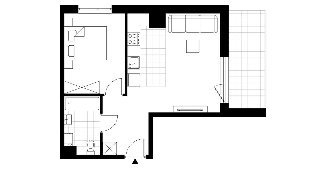 2-pokojowe mieszkanie 43m2 + balkon Bez Prowizji - Pełny obrazek: 3/8
