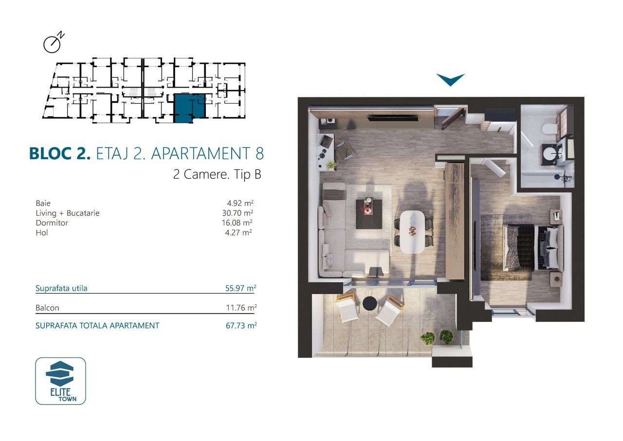 Apartament 2 camere | TORONTALULUI - Imagine principală: 2/15