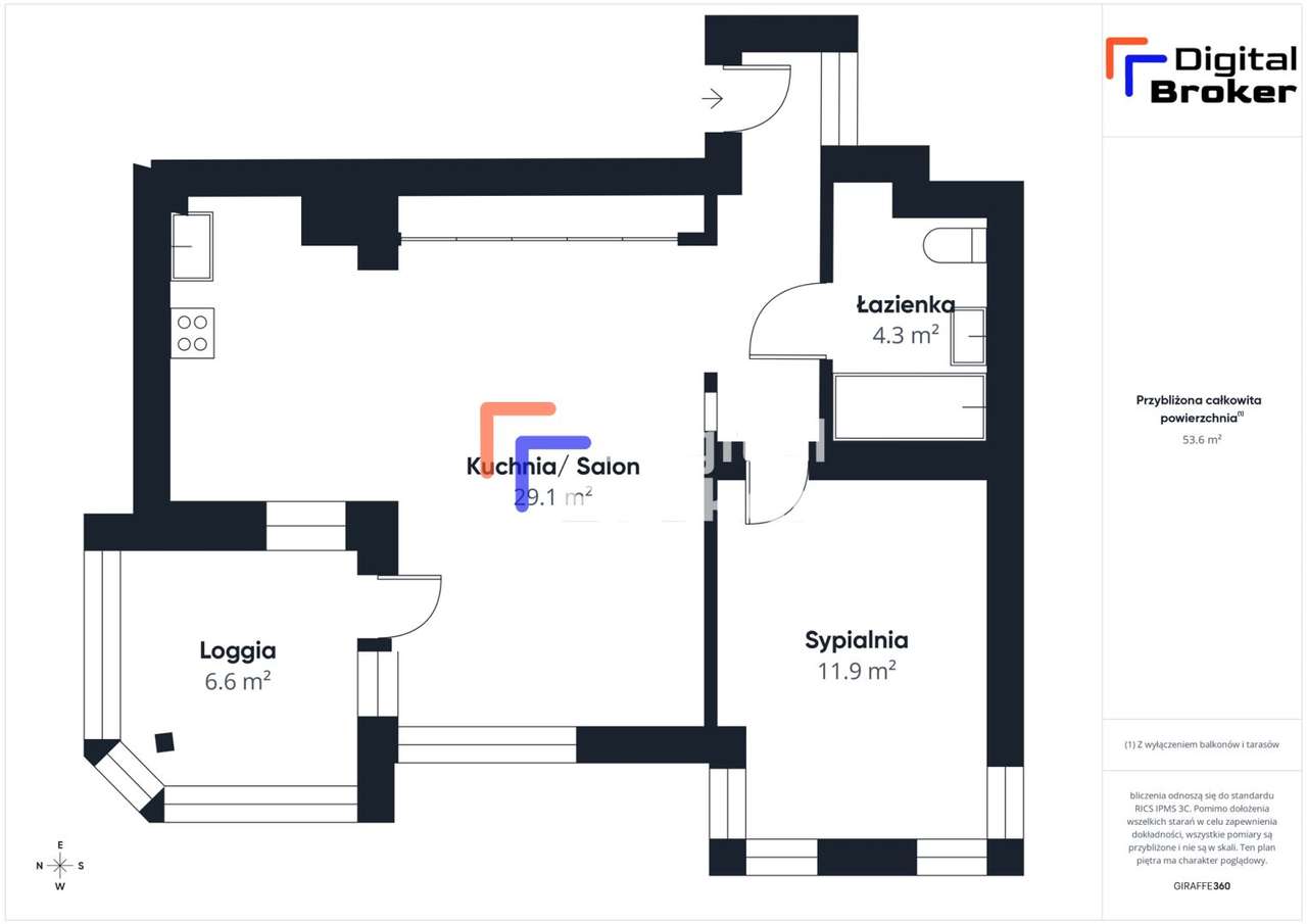 Wapowskiego|2 pokoje|48,2 m²|Loggia|Parking-13