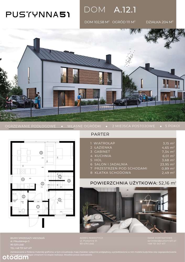 5-pokojowy dom 102m2 + ogródek Bezpośrednio - Pełny obrazek: 2/9