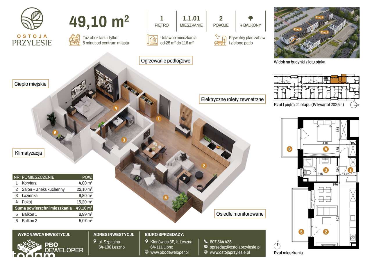Ostoja Przylesie | mieszkanie 2-pok. | 1_1_01 - Pełny obrazek: 2/9