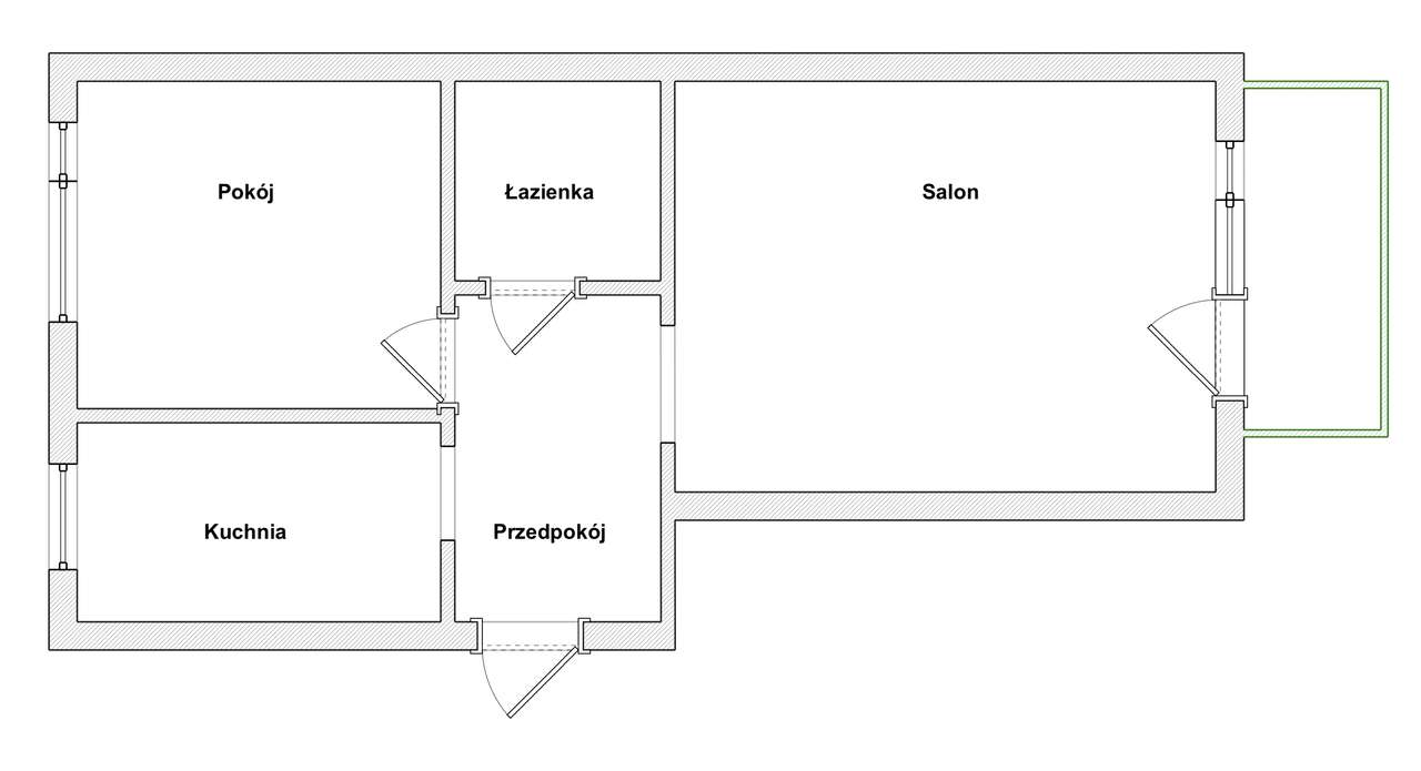 2 pok. mieszkanie z balkonem - Al.Jana Pawła II-1
