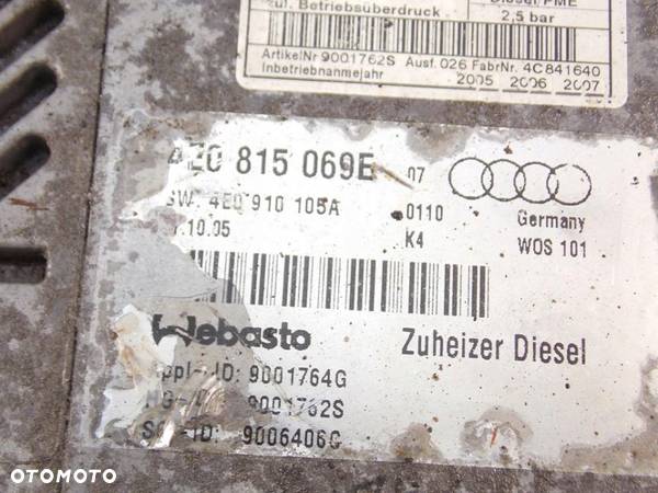 WEBASTO OGRZEWANIE AUDI A8 D3 3.0 TDI 4E0815069E - 2