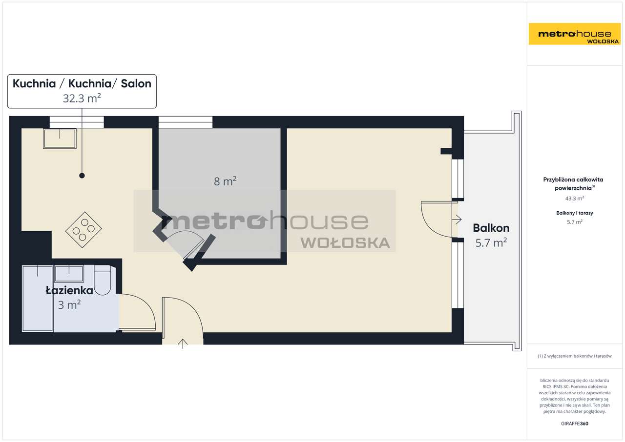 Gotowe do zamieszkania dwupokojowe mieszkanie w pobliżu metra Stokłosy-3