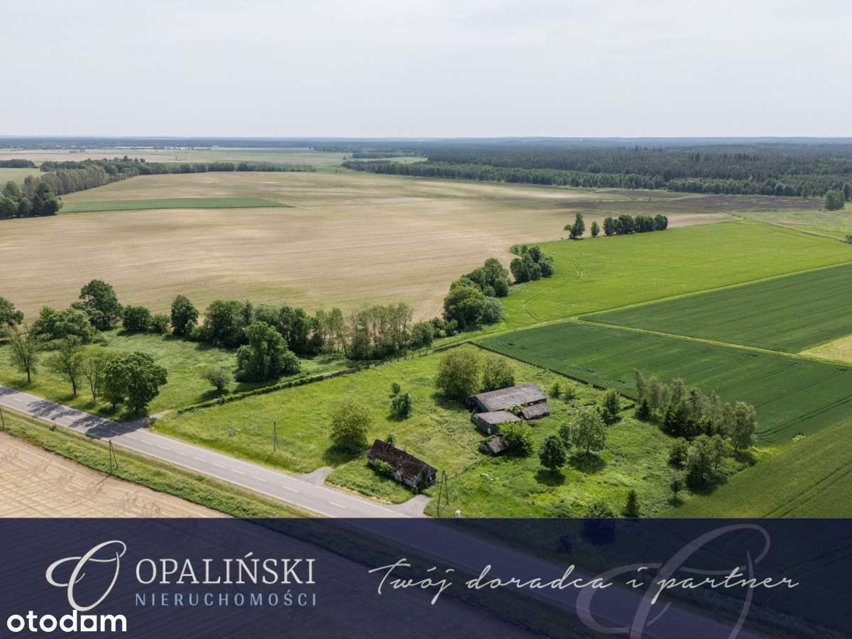 Działka budowlana 63 ar | uzbrojona | z budynkami - Pełny obrazek: 1/15