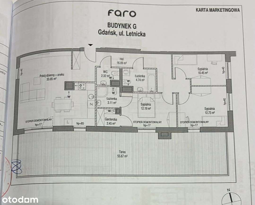 Nowy apartament Faro Robyg Letnica z dużym tarasem-2