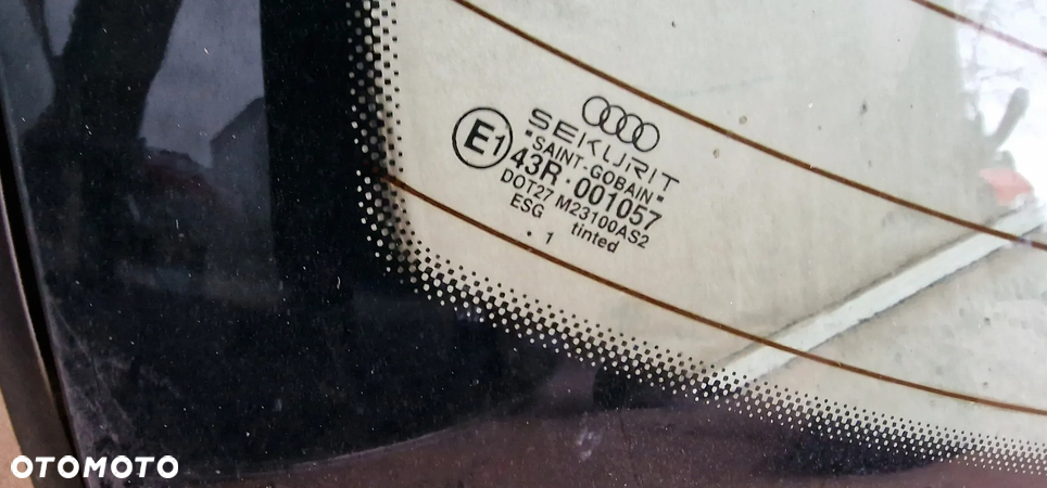 Szyba karoseryjna tył tylna Audi A4 B6 Sedan AS2 01r - 5