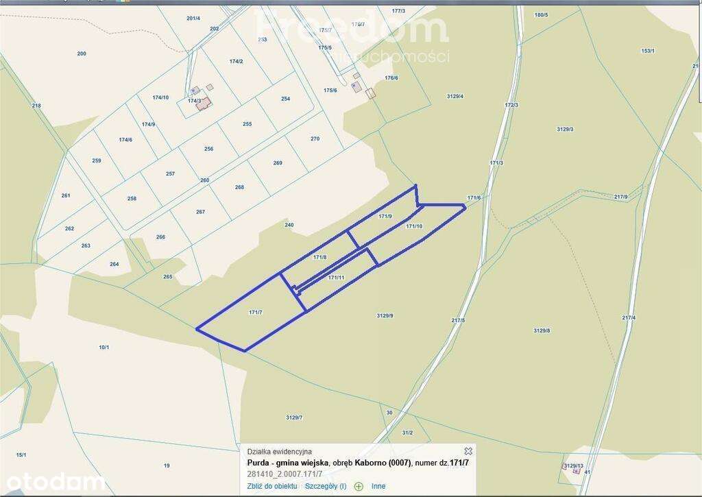 Atrakcyjny kompleks działek w Kabornie gm. Purda - Pełny obrazek: 2/7