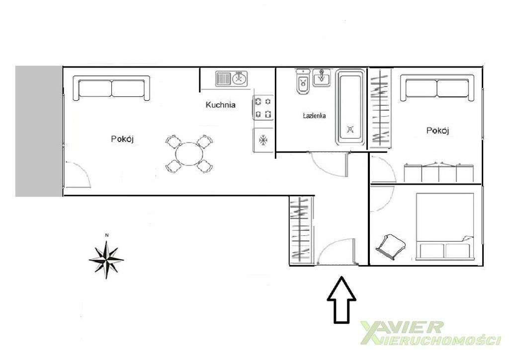 3 pokoje. Balkon Galeria Północna Osiedle Wardom-8