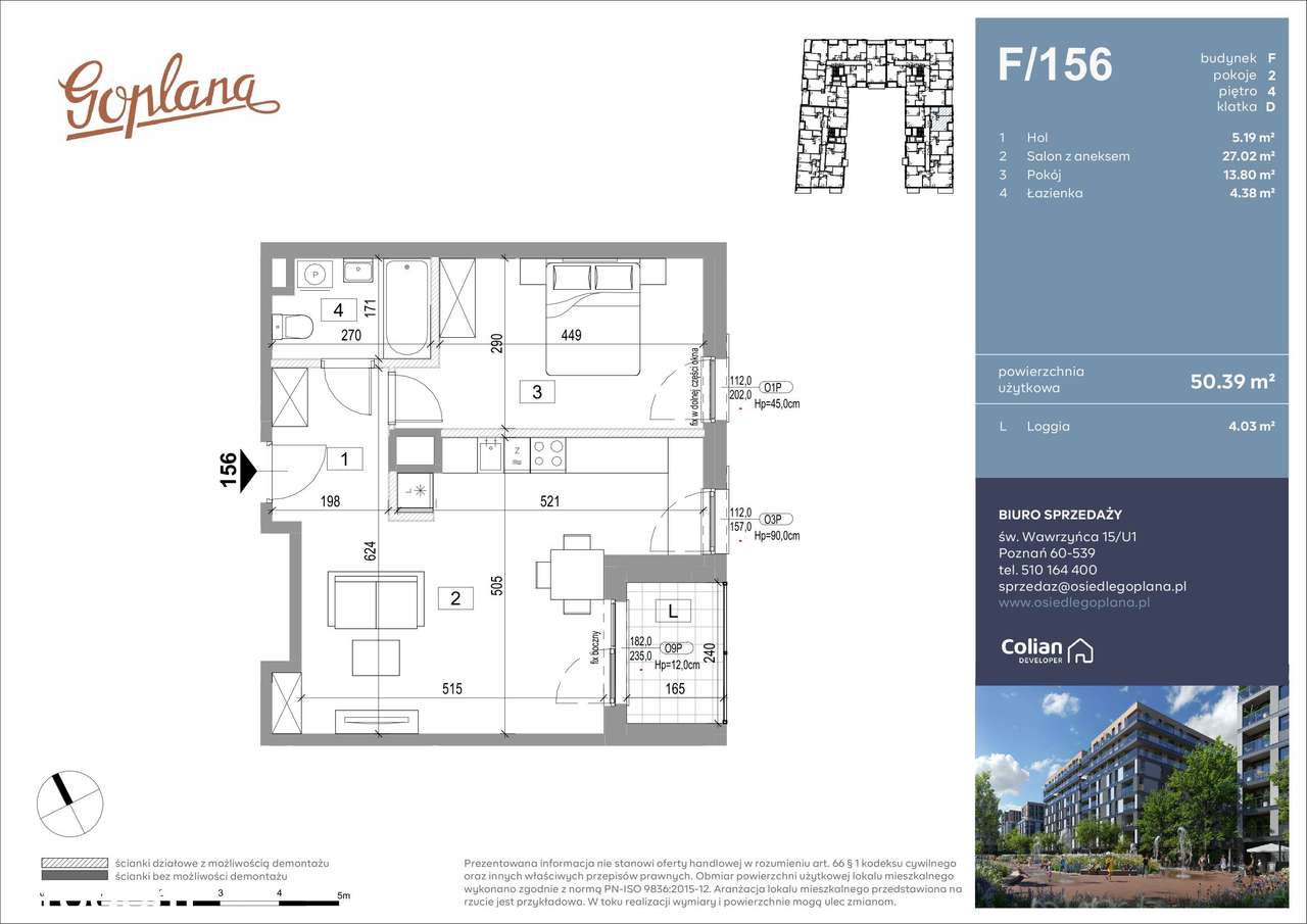 Osiedle Goplana | mieszkanie 2-pok. | F156 - Pełny obrazek: 2/7