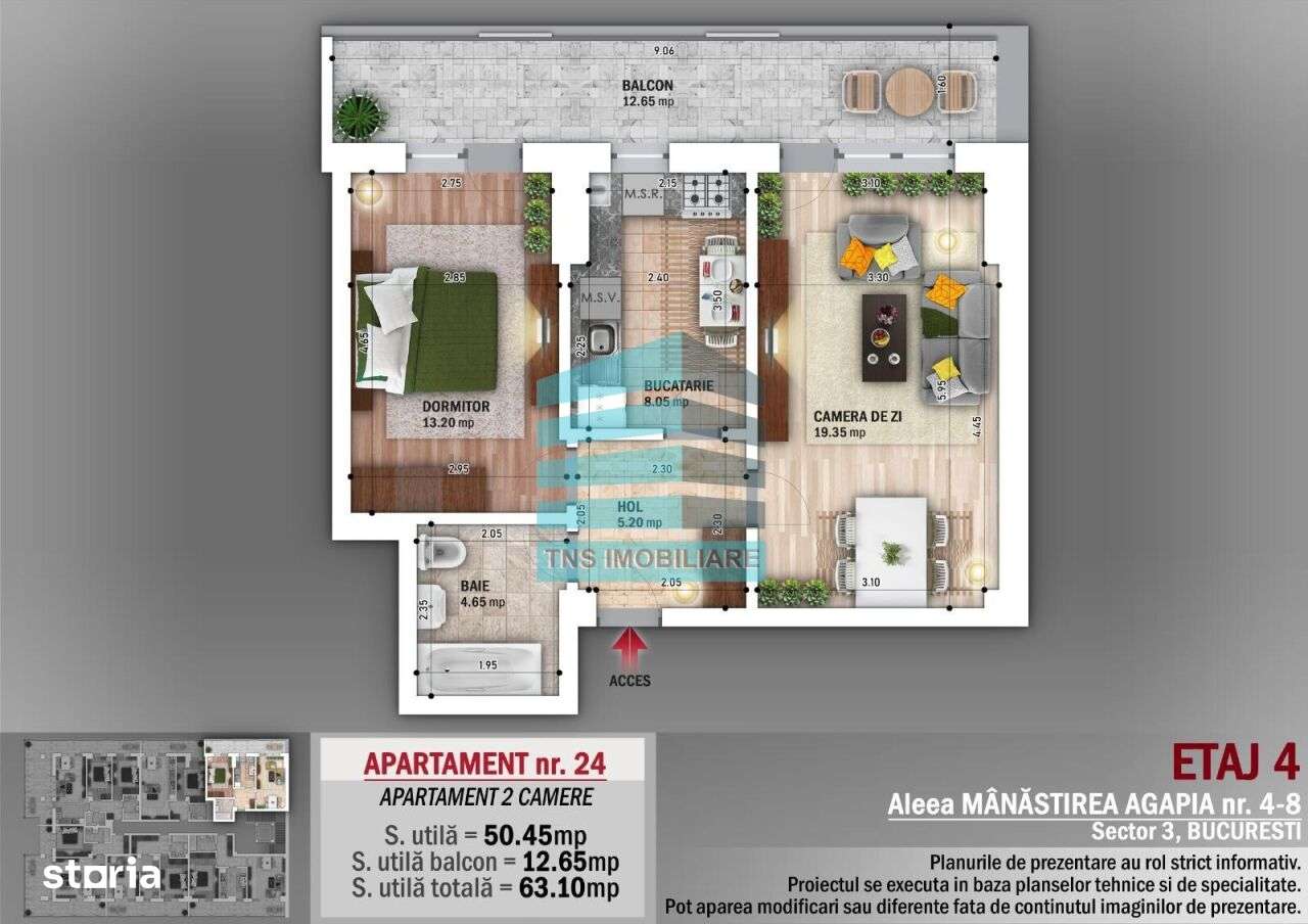 Apartament 2 Camere, Titan-Nicolae Grigorescu,Metrou-6