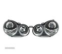 FARÓIS FRONTAIS ANGEL EYES PARA VOLKSWAGEN VW POLO 9N,01-05. FUNDO PRETO - 2