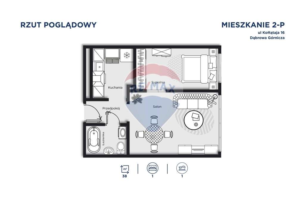 2-pokojowe mieszkanie w centrum Dąbrowy Górniczej-15