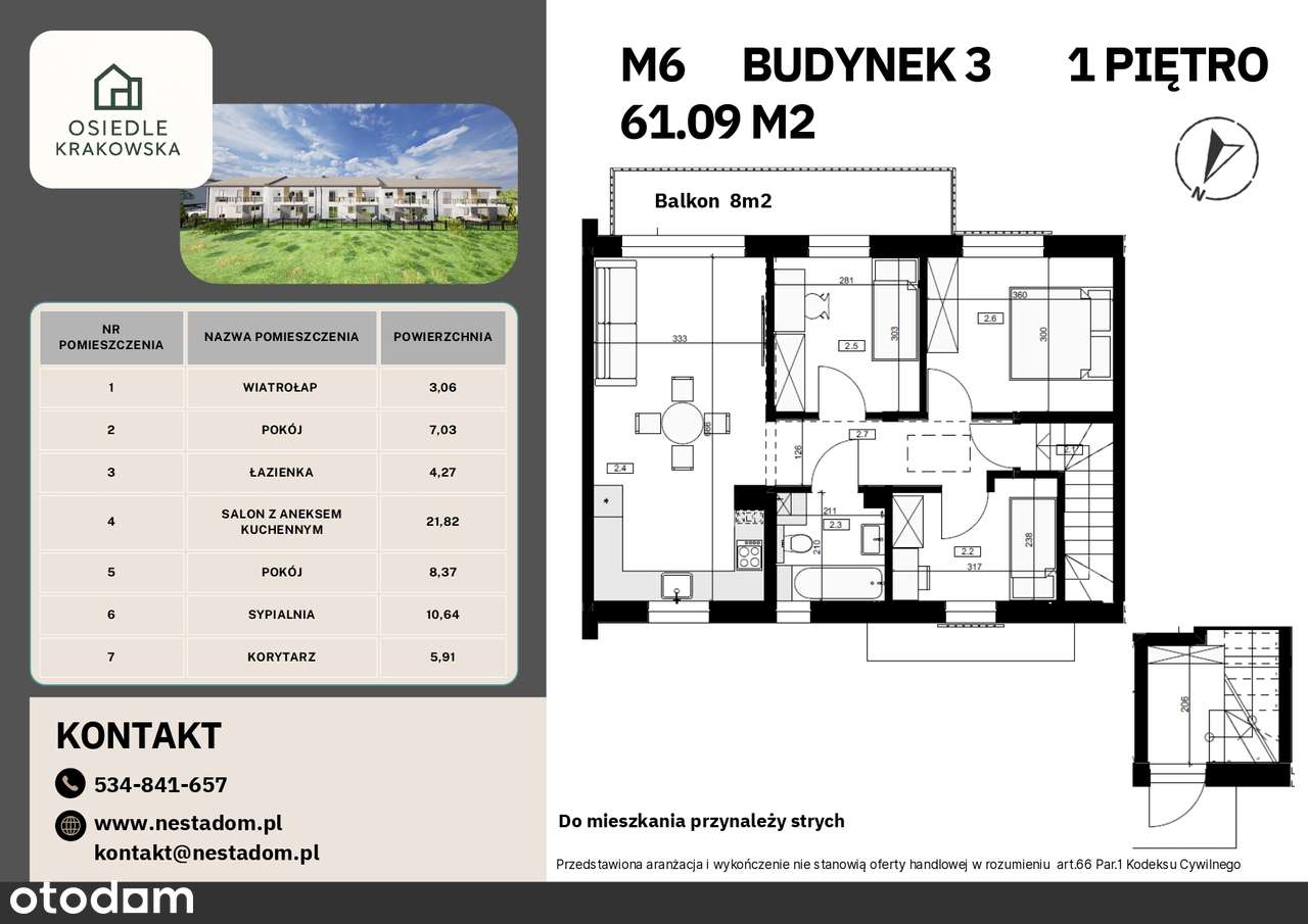 4 pokoje - nowa inwestycja OSIEDLE KRAKOWSKA - Pełny obrazek: 2/5