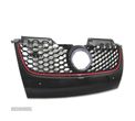 GRELHA DIANTEIRA PARA VOLKSWAGEN VW GOLF MK5 03-08 LOOK GTI PRETO VERMELHO - 2