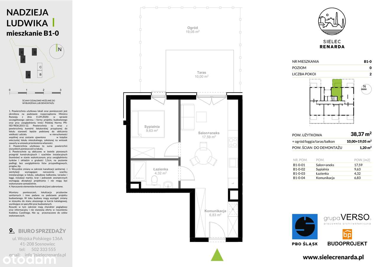 Sielec Renarda | etap 2 | mieszkanie 2-pok. | B1 - Pełny obrazek: 2/8