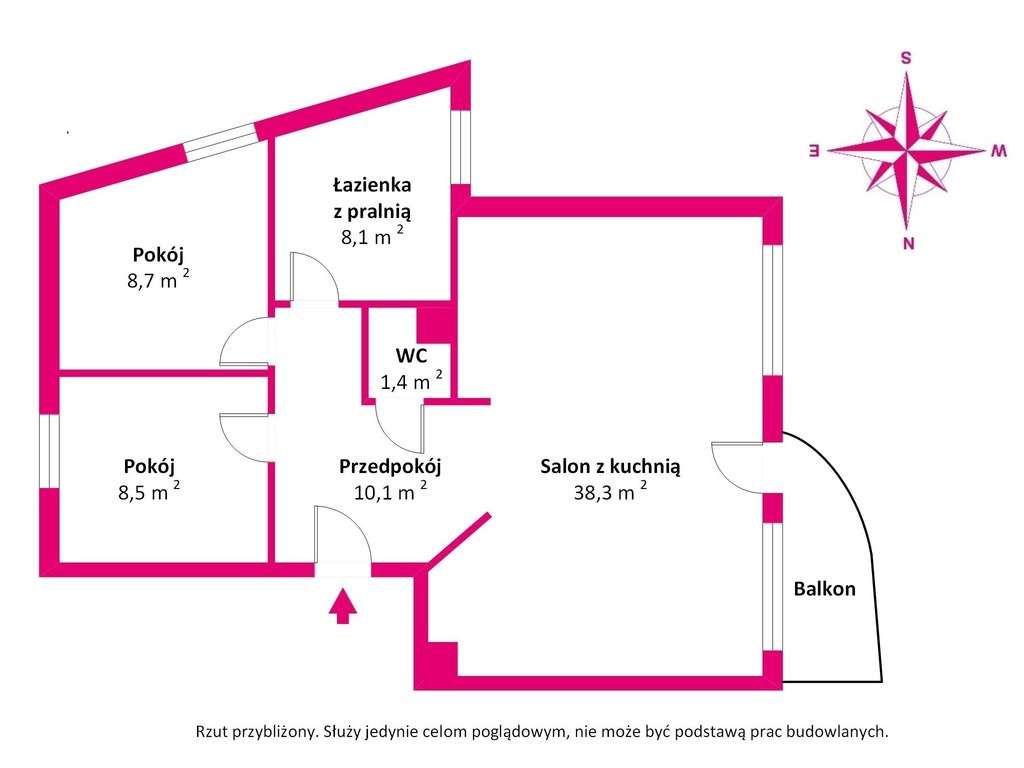 3 pok. zadbane mieszkanie przy ul. Rakowieckiej - Pełny obrazek: 3/17
