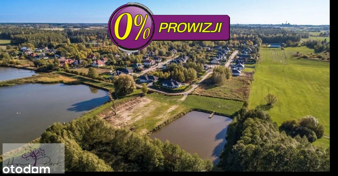 Działka budowlana z prywatnym stawem