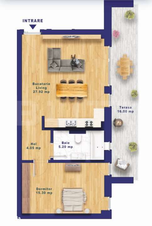 Apartament cu 2 camere, 1 balcon, 1 parcare subteran, zona Torontalulu - Imagine principală: 2/2