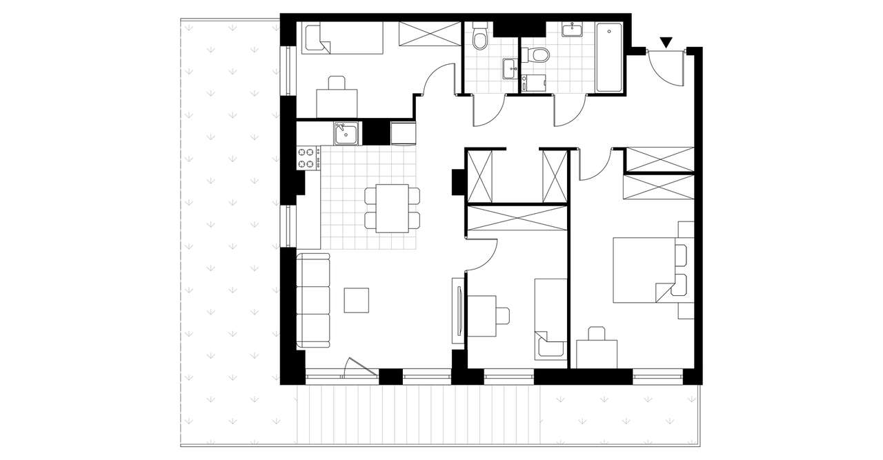 4-pokojowe mieszkanie 75m2 + ogródek Bez Prowizji - Pełny obrazek: 3/8