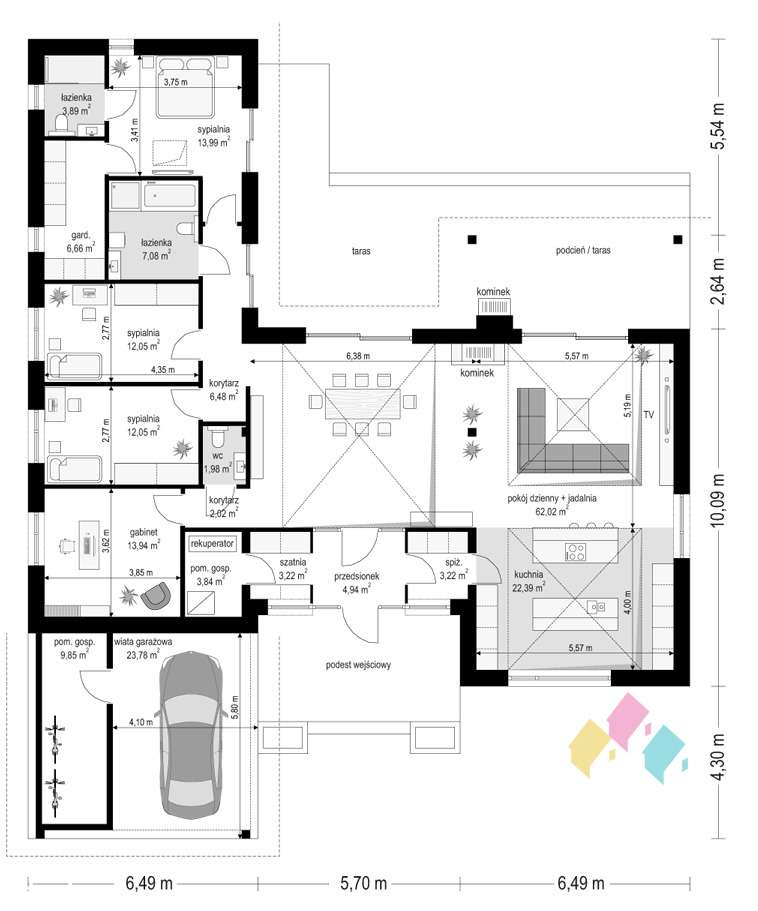 Dom 209 m2, 5 pokoi, w pobliżu jezior-17