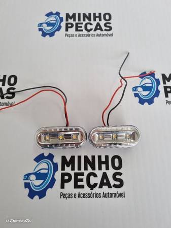 Piscas Laterais Led Cromados Vw Golf 3/4 - 3