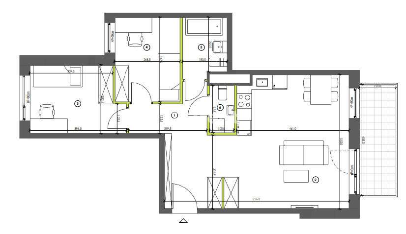 Ochota | 66m2 | 3 pokoje | garaż | balkon-18