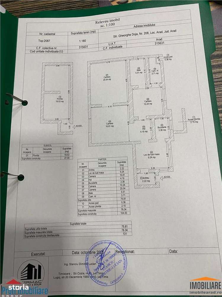 Casa 3 camere cu teren 1180 mp in Parneava-Alfa Comision 0-1
