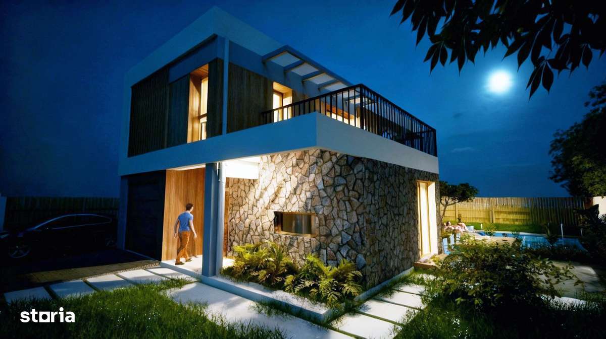 Vila Exclusiva cu PIscina si Gradina.Ansamblu Premium Certificat NZEB - Imagine principală: 2/7